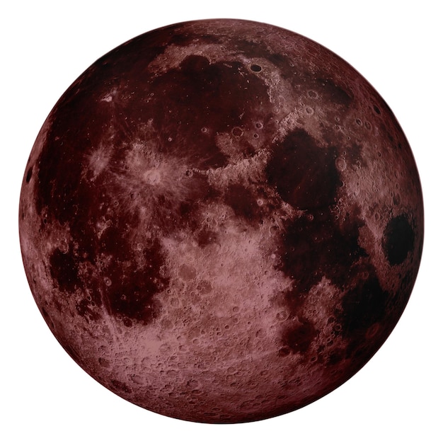 Elementi Full Red Moon di questa immagine forniti dallo sfondo trasparente della NASA Blood Moon png isolato
