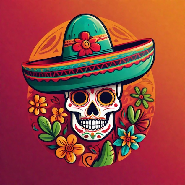 Elementi messicani iconici e colori vivaci