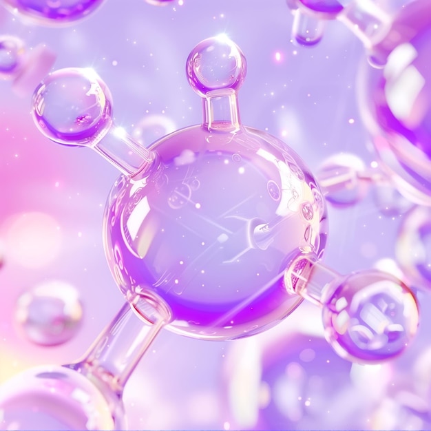 Elementi molecolari dell'acido ialuronico Fondo per il prodotto cosmetico
