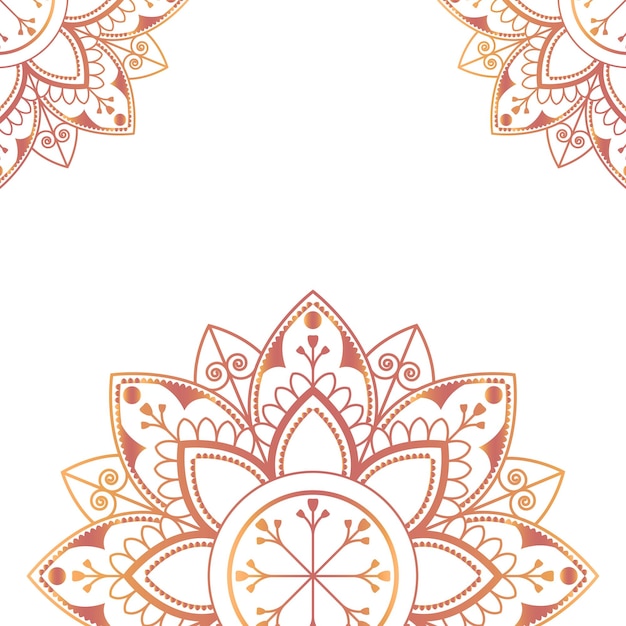 Elemento di design a disegni arabeschi colorati trasparente png