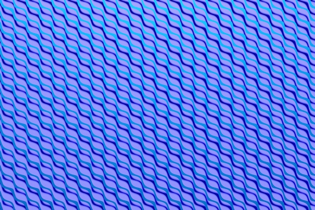 Elemento di design con linee geometriche astratte Illustrazione 3d con sfondo a strisce blu