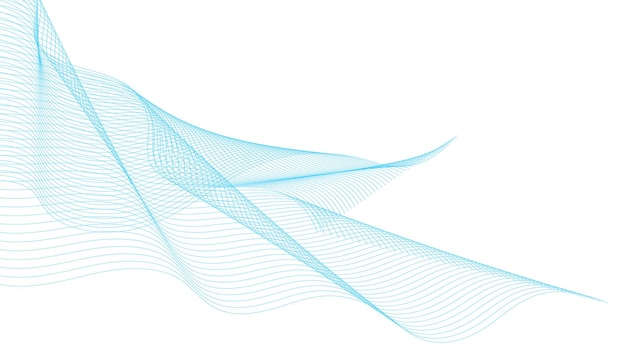 Elemento di progettazione a linea astratta a vortice blu
