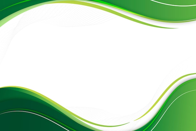 Elemento di progettazione del modello di cornice a curva verde