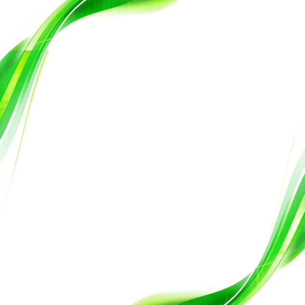 Elemento di progettazione del modello di cornice a curva verde