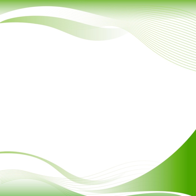 Elemento di progettazione del modello di cornice a curva verde