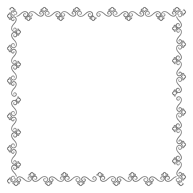 Elemento di progettazione del telaio decorativo a disegni ornamentali vintage