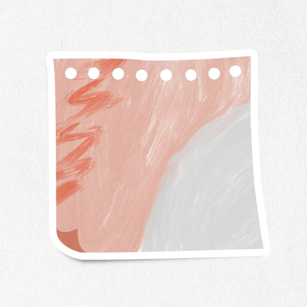 Elemento di progettazione della nota di carta a consistenza di vernice rosa