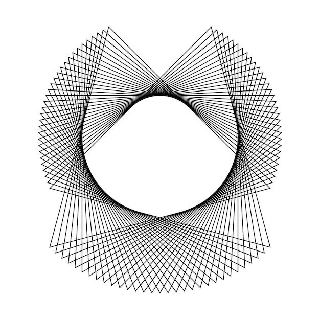 Elemento geometrico circolare astratto png sfondo trasparente