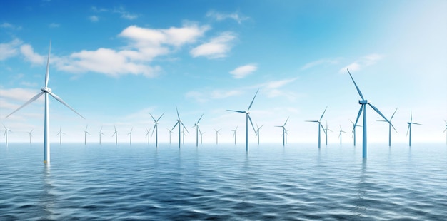 Elettricità del mulino eolico turbina eolica marina