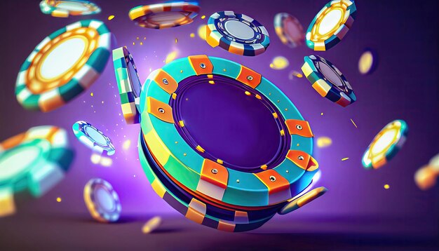 Eleva il tuo design con le fiches di casinò volanti generative AI