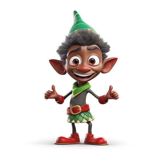 Elf Natale 3d personaggio Natale personaggio favola elf 3d illustrazione Felice Natale Elf