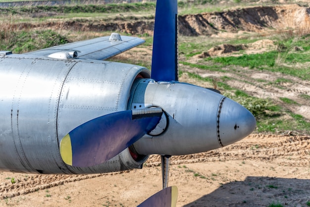 Eliche del primo piano motori turboelica. Tecnologia aeronautica.