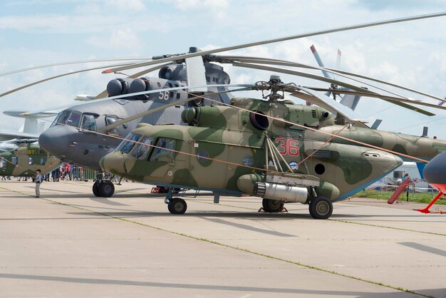 Elicotteri militari russi alla mostra internazionale