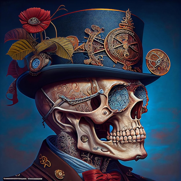 elmo teschio steampunk