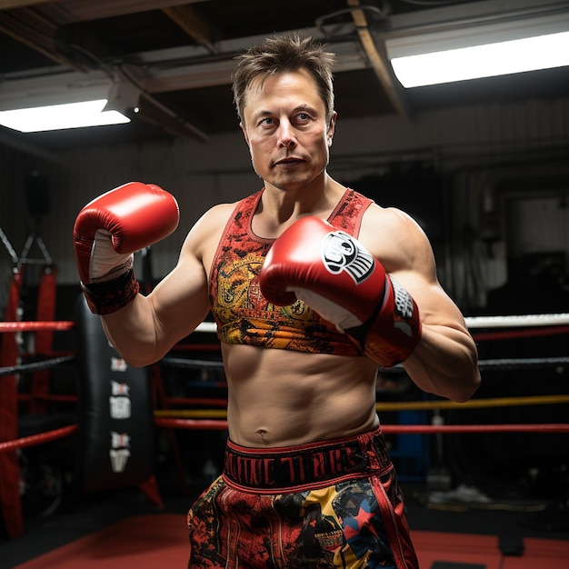 Elon Musk combatte MMA su un ring con i boxer