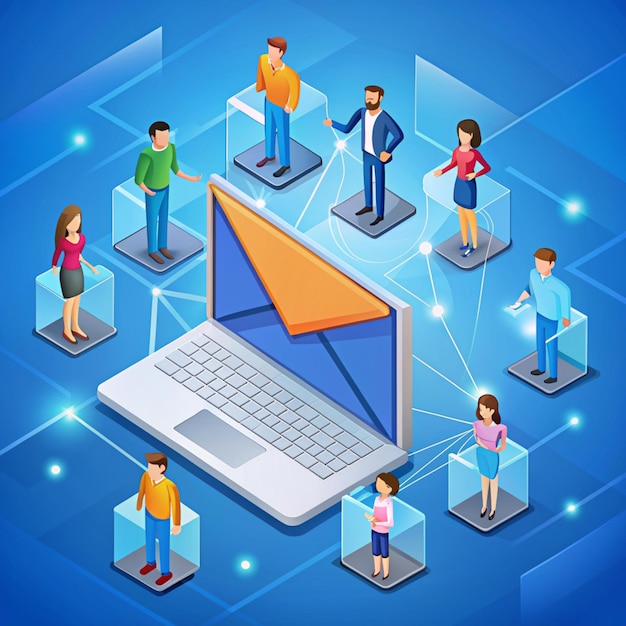 Email marketing marketing concettuale illustrazione vettoriale