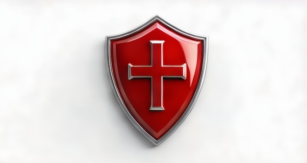 Emblema dello scudo con croce cristiana