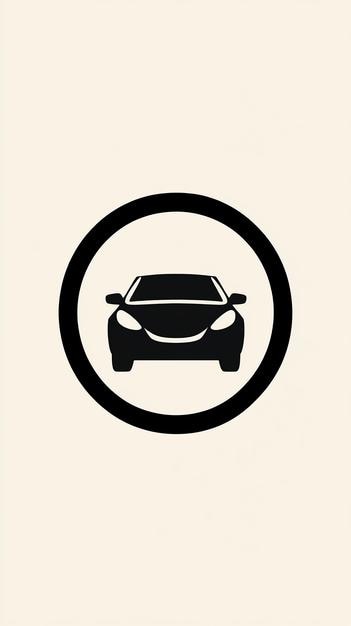 Foto emblema per un marchio di finanza automobilistica incorniciato in un cerchio professional branding design