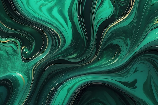 Emerald Elegance Abstract Texture 3D verde scuro con effetto luminoso