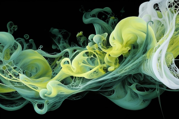 Emerald Whirlwind profondità iperrealistiche di fusione acrilica astratta