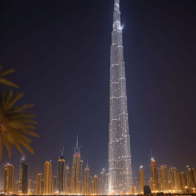 Emirati Arabi Uniti Paesaggio cittadino di Dubai con il Burj Khalifa