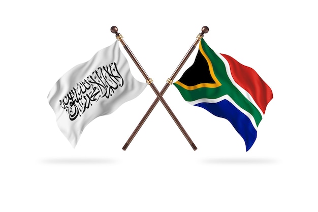 Emirato islamico dell'Afghanistan contro il Sudafrica Two Flags Background