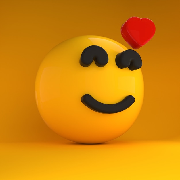 Emoji 3d che cade sull'amore