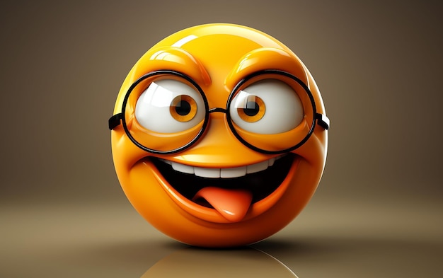 Emoji 3D con faccina sorridente