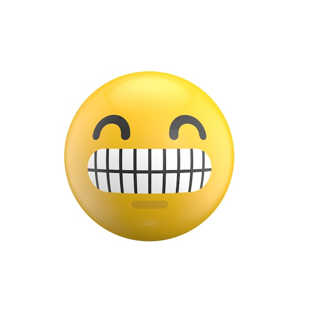 Emoji emoticon carattere faccia 3D Rendering