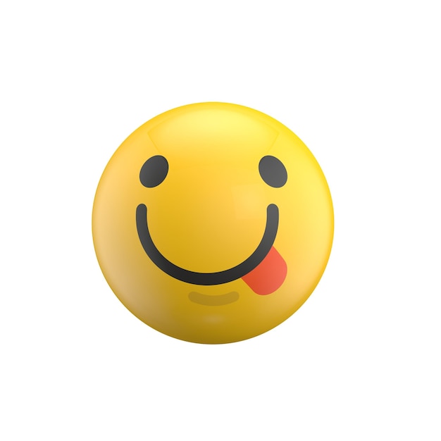 Emoji emoticon carattere faccia 3D Rendering