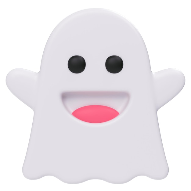 Emoji fantasma 3D