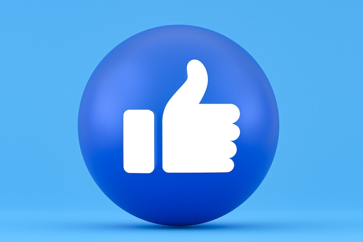 Foto emoji reazioni di facebook, simbolo di palloncino di social media con motivo a icone di facebook