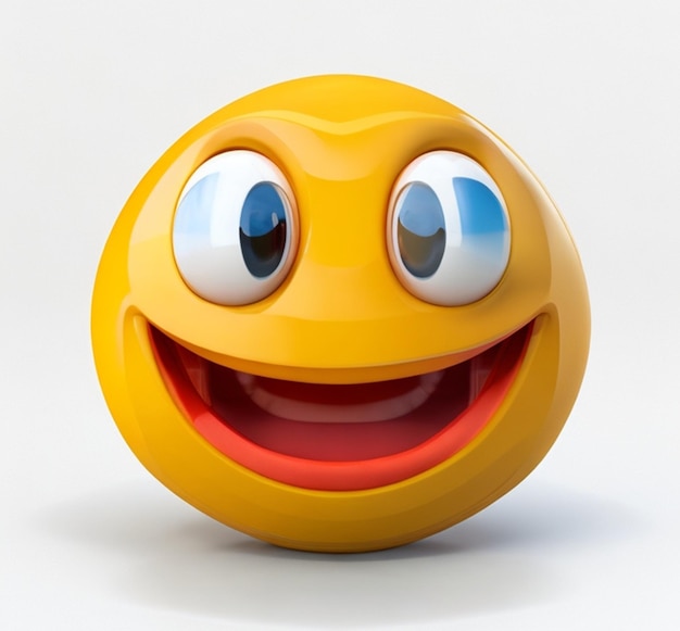 Emoji sorridente di colore giallo con sfondo bianco per la Giornata Mondiale del Sorriso