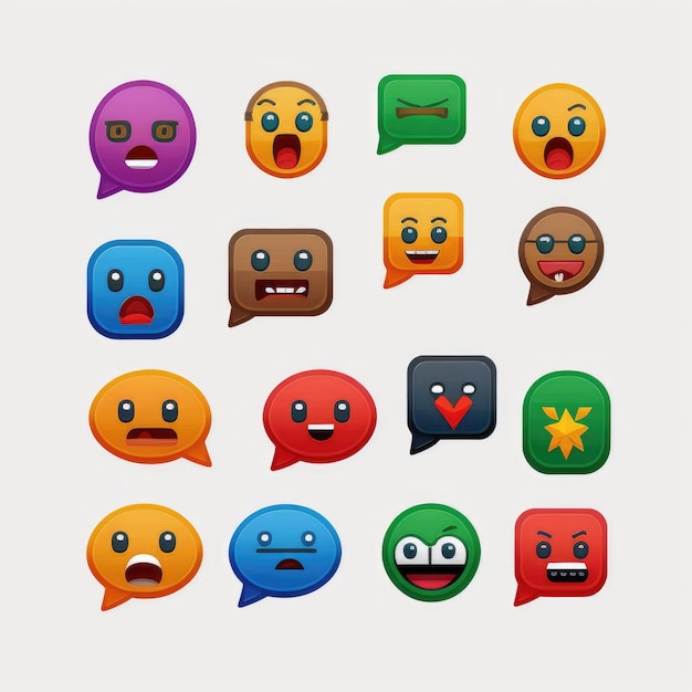 emoticon espressivo emoji di faccia colorato con inchiostro