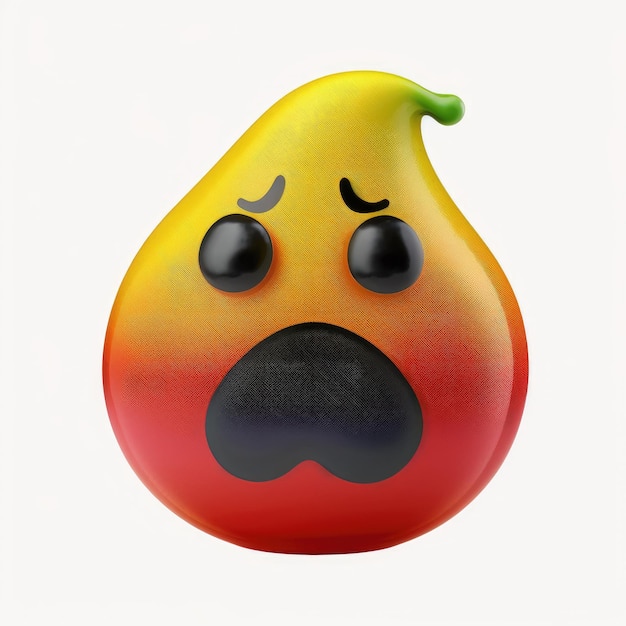 emoticon espressivo emoji di faccia colorato con inchiostro