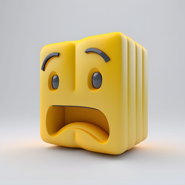 Emoticon rendering 3D, sfondo bianco