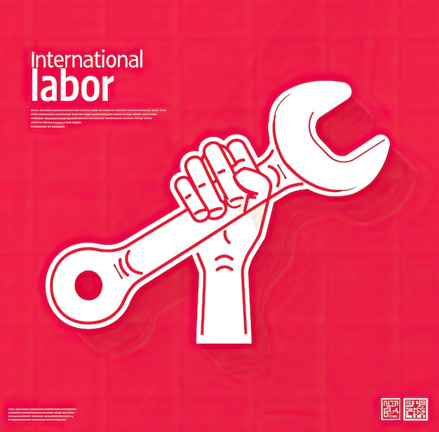 Empowering Workers Worldwide Crafting Illustrazione accattivante per la Giornata Internazionale del Lavoro con Copy Sp