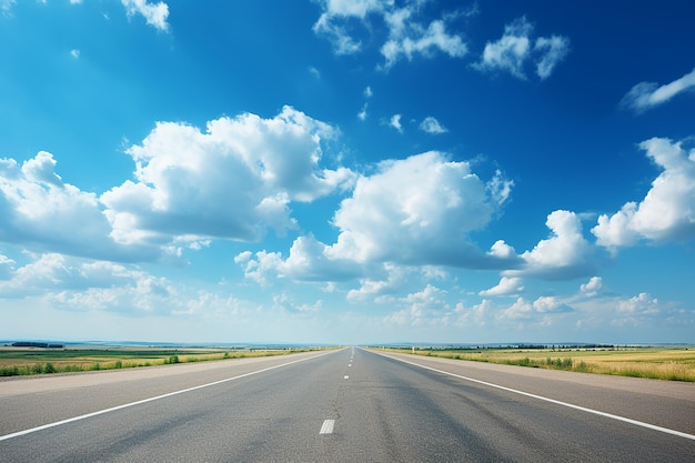 empty_asphalt_road_with_blue_sky_with_clouds_on_top