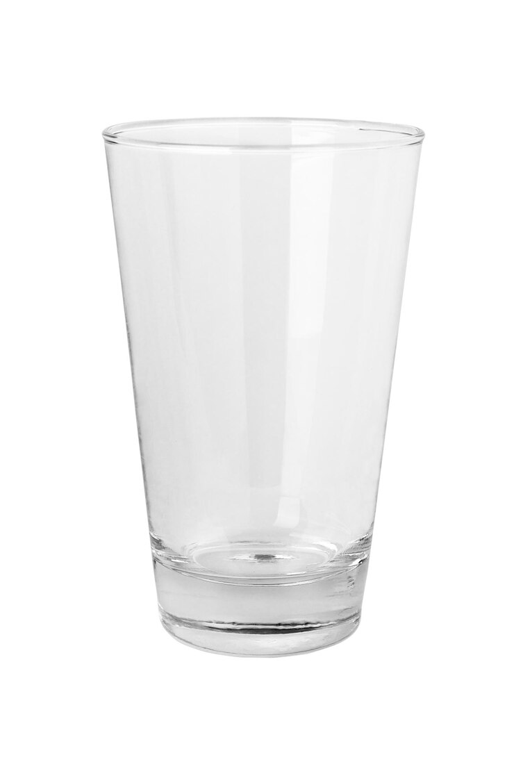 Empty glass isolated on white background