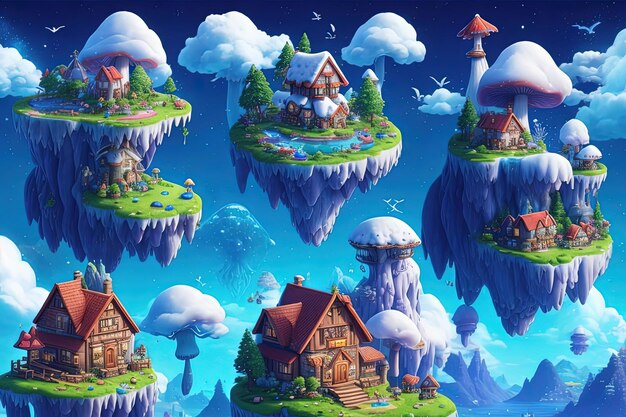 Enchanted Island Escapade Stylized Assets del gioco