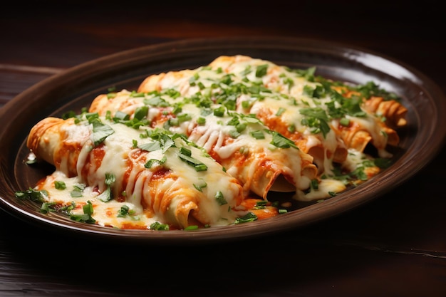 Enchiladas al formaggio cibo messicano