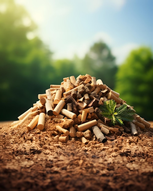 Energia da biomassa di pellet di legno organico