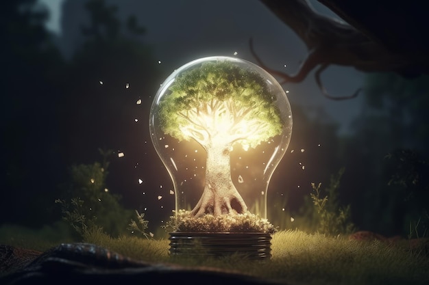 Energia dell'albero della lampada Genera Ai