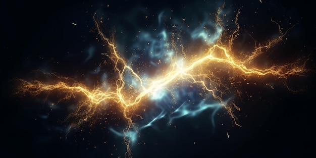 Energia Lightning Thunderbolt sfondo AI generativa