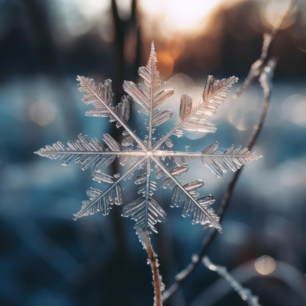 enorme fiocco di neve sul palmo