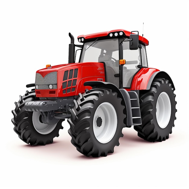 enorme tracktor rosso per l'agricoltura