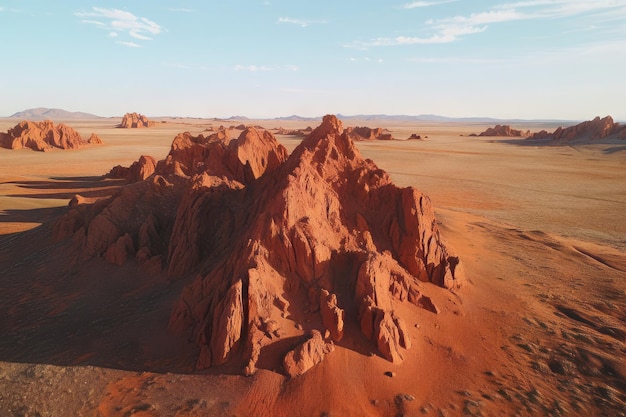 Enormi rocce rosse del Gobi generano ai