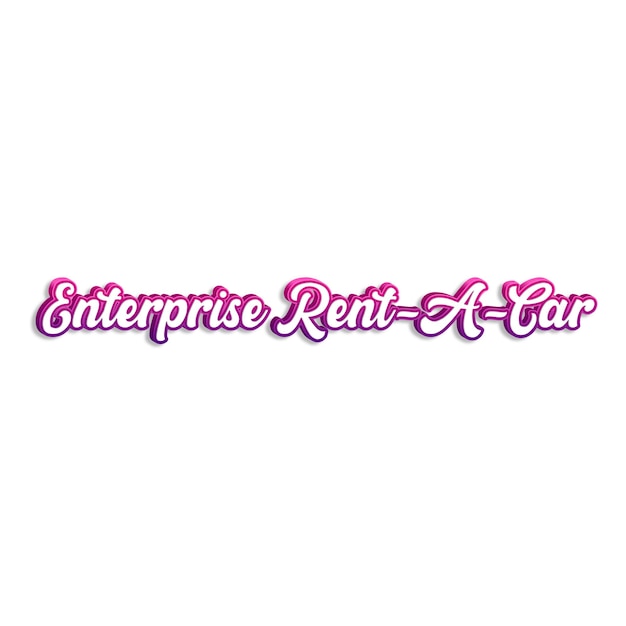 EnterpriseRentACar tipografia 3d design giallo rosa bianco sfondo foto jpg.