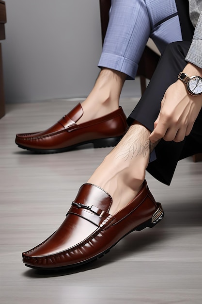 Entra nello stile Mocassini firmati alla moda e scarpe slip-on in vera pelle da uomo