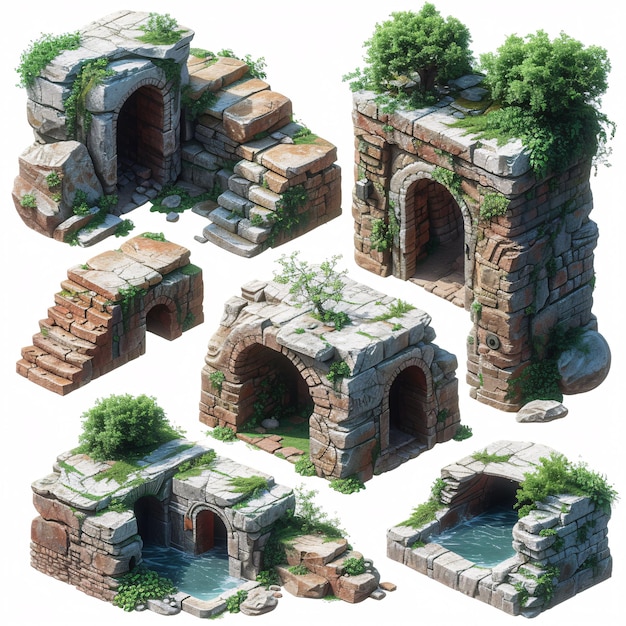 Entrata alle catacombe Giochi Attività Edificio e Ambiente Sprite Sheet